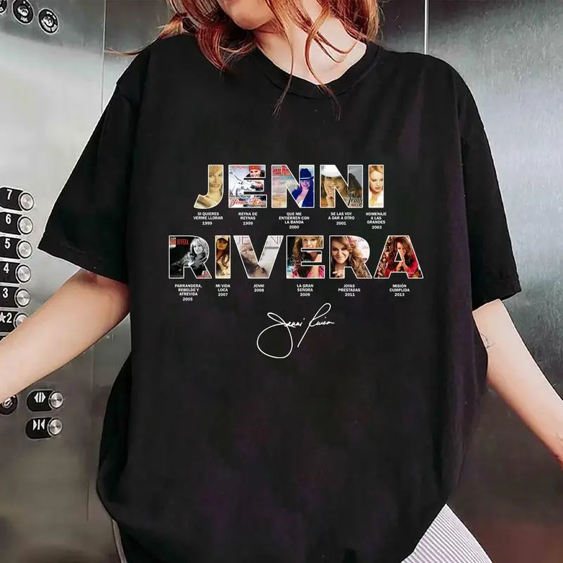 Jenni Rivera Albums Vintage Shirt sweatshirt hoodie Casual Round Neck Casual Letter Print