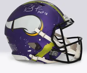 Randy Moss Minnesota Vikings Autographed Riddell Speed Authentic Helmet with "HOF 18" Inscription - Art by King Saladeen - Limited Edition #1/1 - WN55915743 - Fanatics Authentic Certified