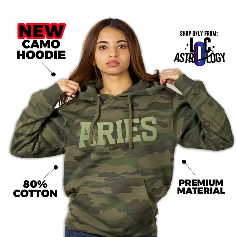 Hoodie: Camo Premium Zodiac Puff Print | Limited Edition