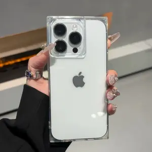 Ice Cube TPU soft case for iphone 17Pro/15promax/14pro Square Simple Soft Rubber iPhone13/12 Mobile Phone Case,Anti-drop Clear Phone Case,Total Protective Shockproof Phone