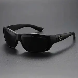 Costa Del Mar Tuna Alley 580P Polarized Sunglasses - Matte Black Frame, Grey Polarized Lenses - Unisex Sports Eyewear for Cycling, Running - COSTA Outdoor Fashion Goggles