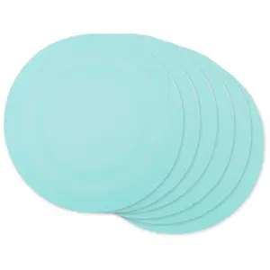 Design Imports Set of 6 PVC Doubleframe Round Placemats