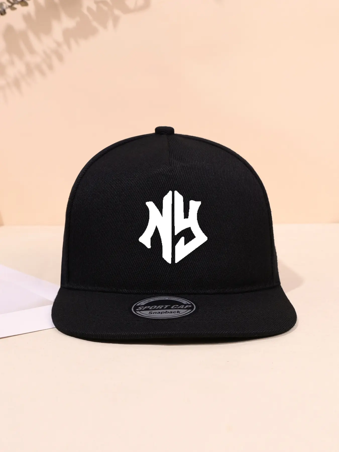Unisex Ny Letter & American Flag Print Flat Brim Baseball Cap, Fitted Woven Fabric, Adjustable Strap, Street Style, Outdoor Activities, Adjustable Hat, Fitted Hats