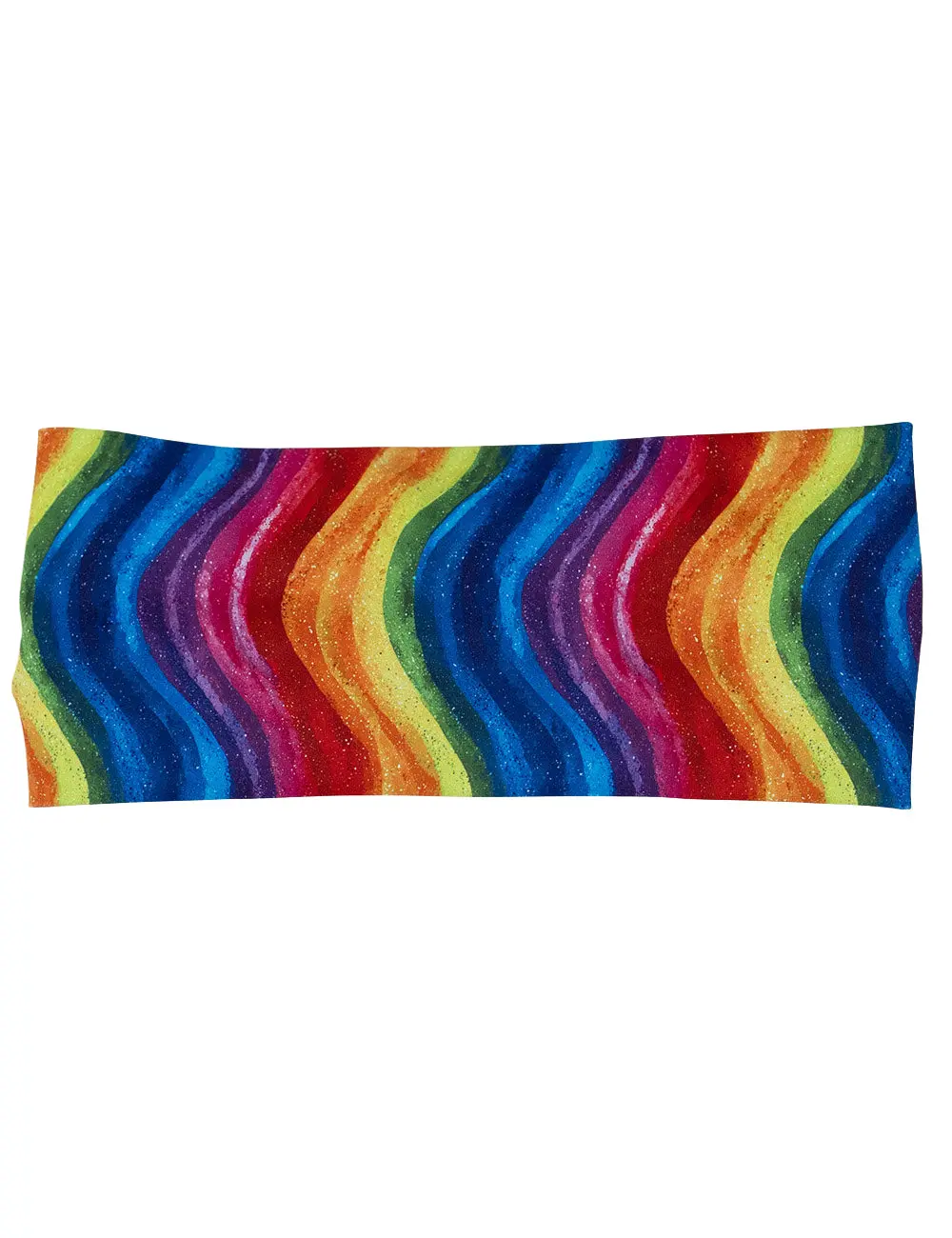 C V G Wavelength Rainbow Headband Wrap - Unisex Wide Hair Headband in a Stretchy, Non-Slip Nylon Spandex Blend for Workout & Yoga