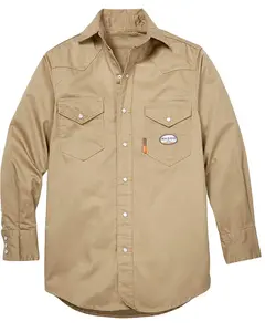 Rasco Men's Fr Lightweight Twill Work Shirt - Fr1003kh