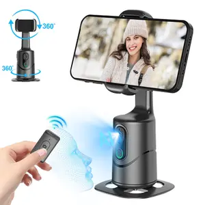 360° Rotatable Selfie Stand, USB Rechargeable Face Tracking Phone Stabilizer, Camera Phone Tracking Stand, Phone Accessories for Live Streaming, Vlogging