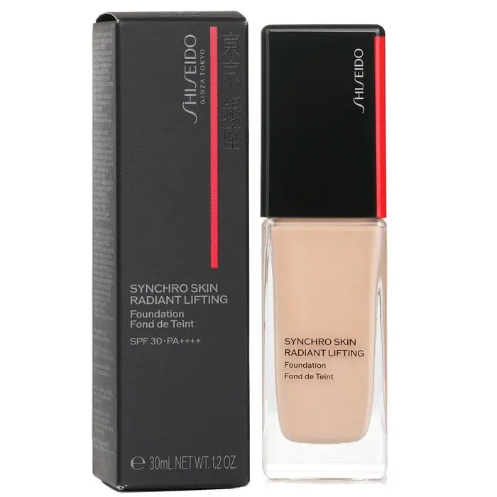 SHISEIDO Synchro Skin Radiant Lifting Foundation - #220 Linen, Oil-Free Hydrating Foundation with Hyaluronic Acid, Moisturizing Formula for Radiant Complexion, Moisturizing Foundation, Coverage