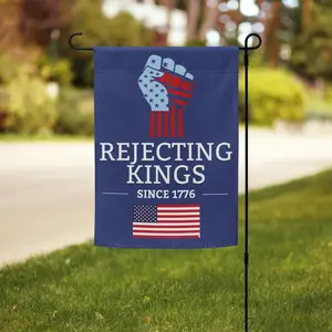 Rejecting Kings Since 1776 Flag Pro Democracy Anti Tr^mp Garden Sign Political Decor Yard Art Outdoor Flag
