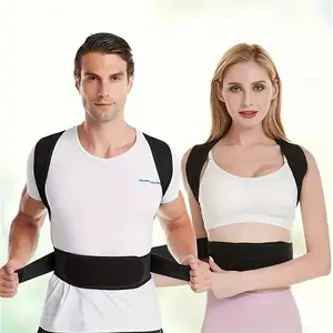 Adult Back Support Belt, Adjustable Upper Posture, Shoulder Straps & Waist Padding, Invisible Spinal Brace, Ergonomic Design, Posture Straightener