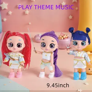Kpop Anime Dolls Set With Music, K-Pop Action Figure Toys, Rumi Mira Zoey Idol Group Toys, 5D Shiny Eyes, K-pop Fan Collection For Girls Kids, Singing dolls, Perfect Gift For Daughter's birthday, Mother's Day gifts