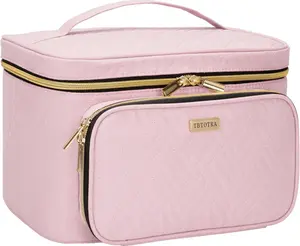 Travel Cosmetic Organizer Bag - Large Makeup Case with Jewelry Storage, Waterproof Toiletry Box for Cosmetics, Brushes, and Tools, New Makeup Bag, Portable, Durable, Travel Essentials, Gift Idea, Beauty Organizer, Waterproof Makeup Case Zip, makeup bag