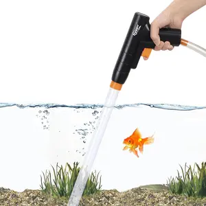 Hygger Aquarium Gravel Cleaner, Water Changer with Air-Pressing Button Fish Tank Sand Cleaner Kit Aquarium with Water Hose Controller Clamp