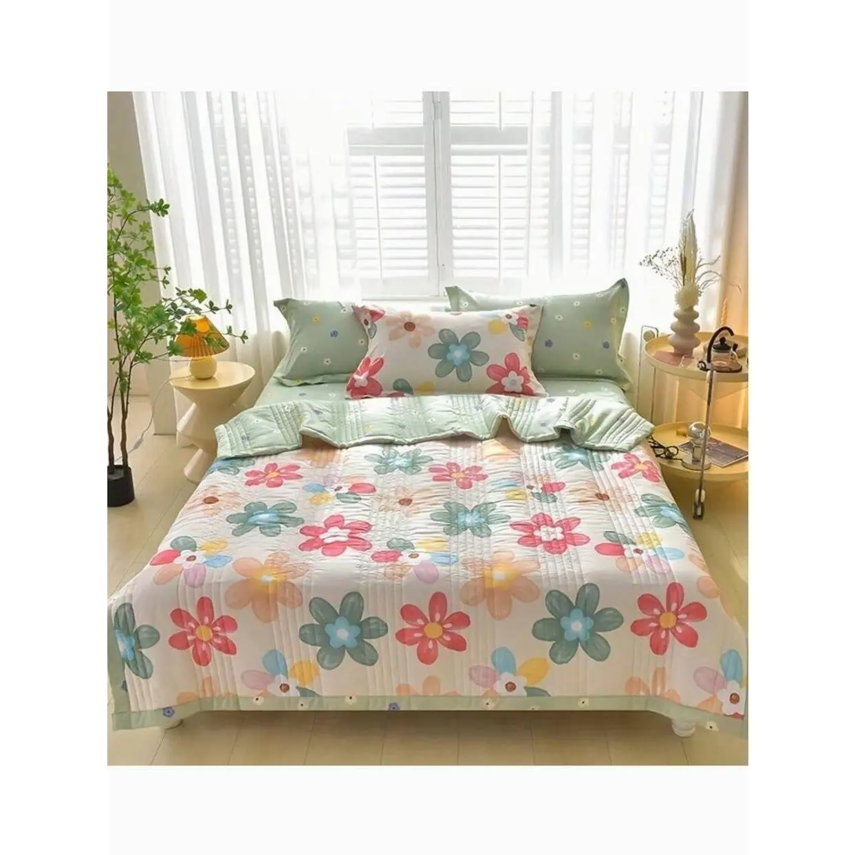 1pc Ultra Soft Cooling Quilt - Lightweight All-Season Bedding, With Fashionable Plaid Pattern, 100% Polyester, Machine Washable Suitable For Single/Double Bed, Hotel, Camping And Home Decor, /Dorm Bedding Hotel-Grade Luxury Bedding|Modern Stitched Design