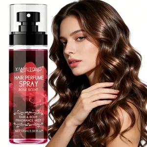 100ml (3.38fl.oz) Rose Scent Hair Perfume Spray, Floral Fragrance Spray, Dual-use mist for hair & body, long-lasting rose scent. Ideal for daily use, on-the-go touch-ups or refreshing odor, fresh anytime