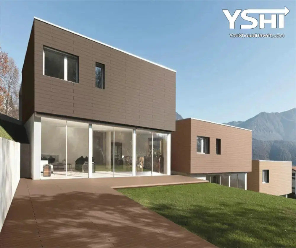 Coffee Exterior Shiplap Siding Boards Modern Outdoor Wall Panel Cladding & Waterproof Architectural Siding for Contemporary Home Facades