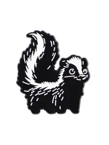 Cute Skunk Animal Badge Pin, Unique Fashion Accessory for Men & Women Daily Wear, Personalized Party Costume Decoration, Clip