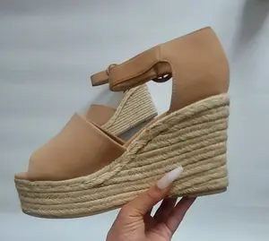 Women Fashion Wedge Sandals Beige
