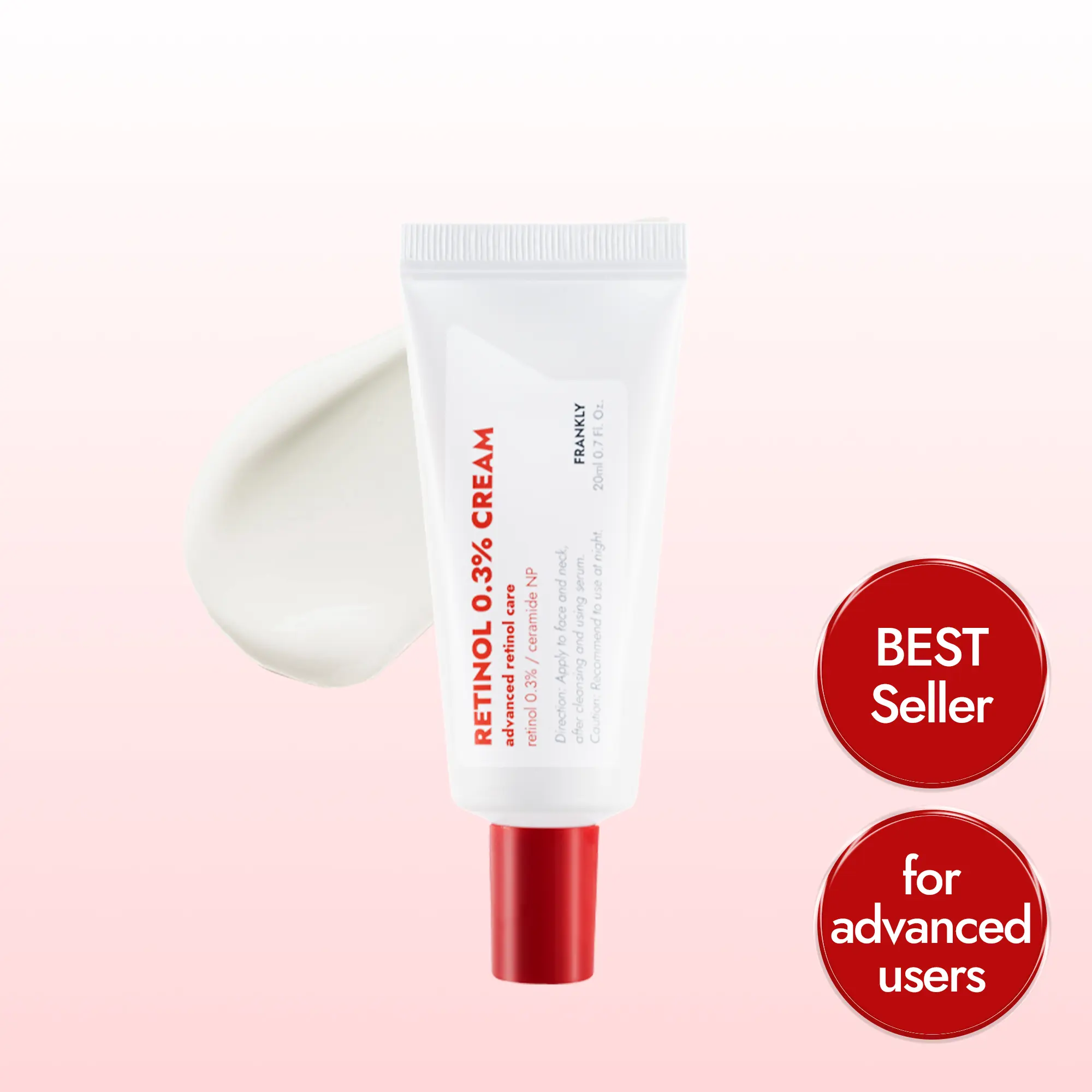 [FRANKLY] Retinol 0.3% Cream —  Korean Intensive Retinol | Ceramides & Ginseng for Pore Minimizer, Wrinkles & Fine Lines, Firmer Skin, Anti-aging, Dark Spot | Korean Skin Care