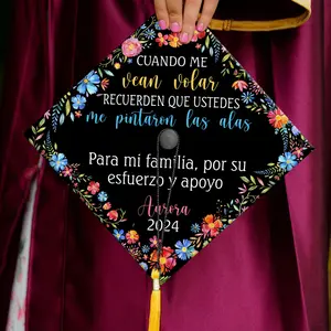 Spanish Mexican Grad Graduation Cap Topper Class Of 2026 Custom Graduation Gift for Student Handcrafted Cap Decoration For 2026 Graduates