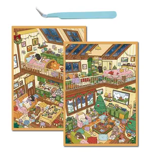 Loft Apartment Cute and Cozy DIY Scene Stickers Handmade 3D Stickers Stress Relief Scene Stickers for Girls