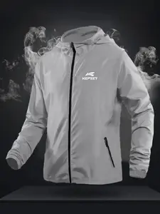 Men's Summer Sun Protection Jacket, Athletic Lightweight Breathable Fabric, Zipper Pockets, Suitable for Outdoor Commuting, Coats