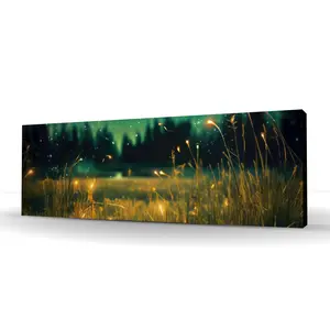 Conscious Sales C1RC1648PAUVN6 16 x 48 in. Light in the Dark - Black Canvas Decor - Modern Wall Art, Decoration, Artistic