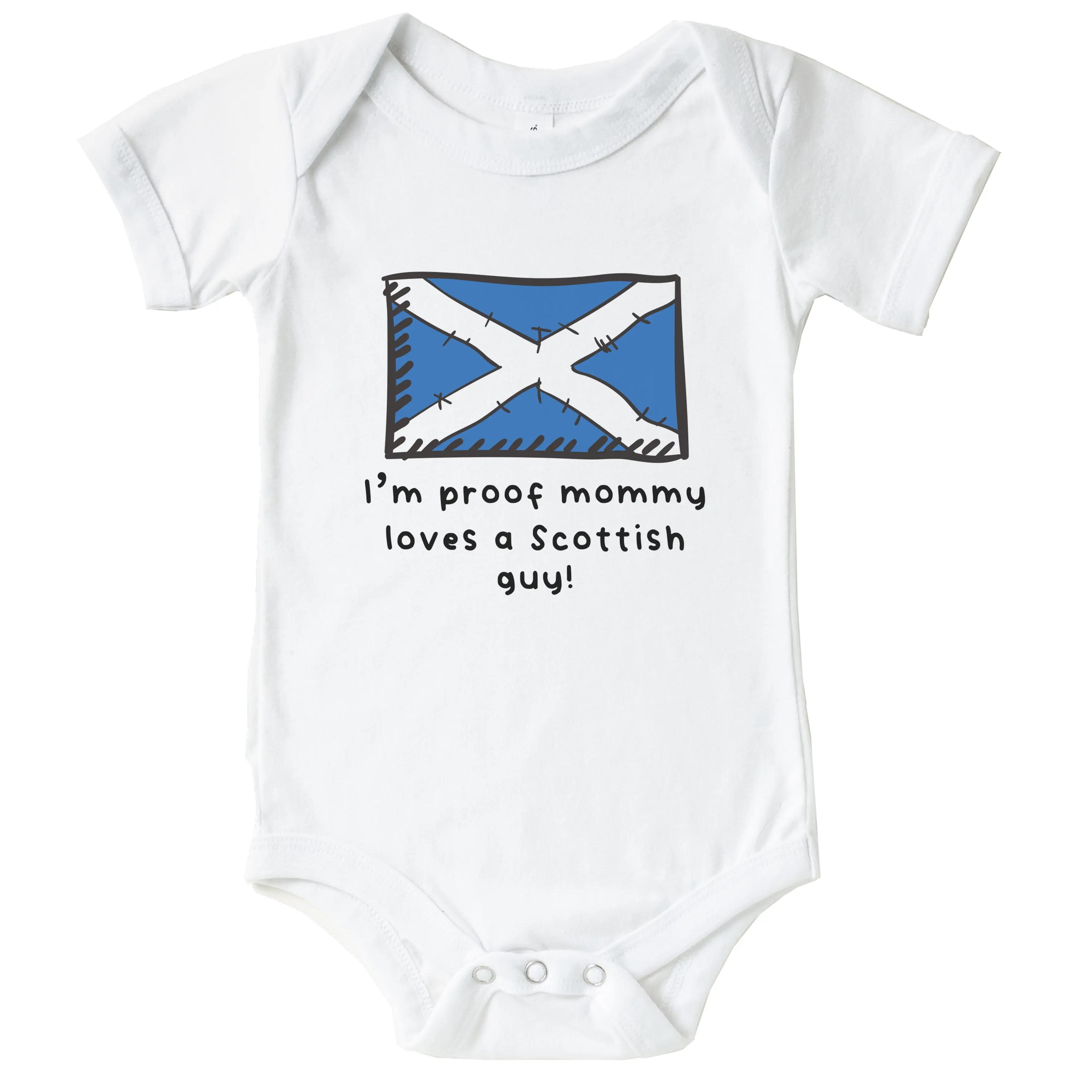 I'm Proof Mommy Loves A Scottish Guy Scotland Flag One Piece Baby Bodysuit