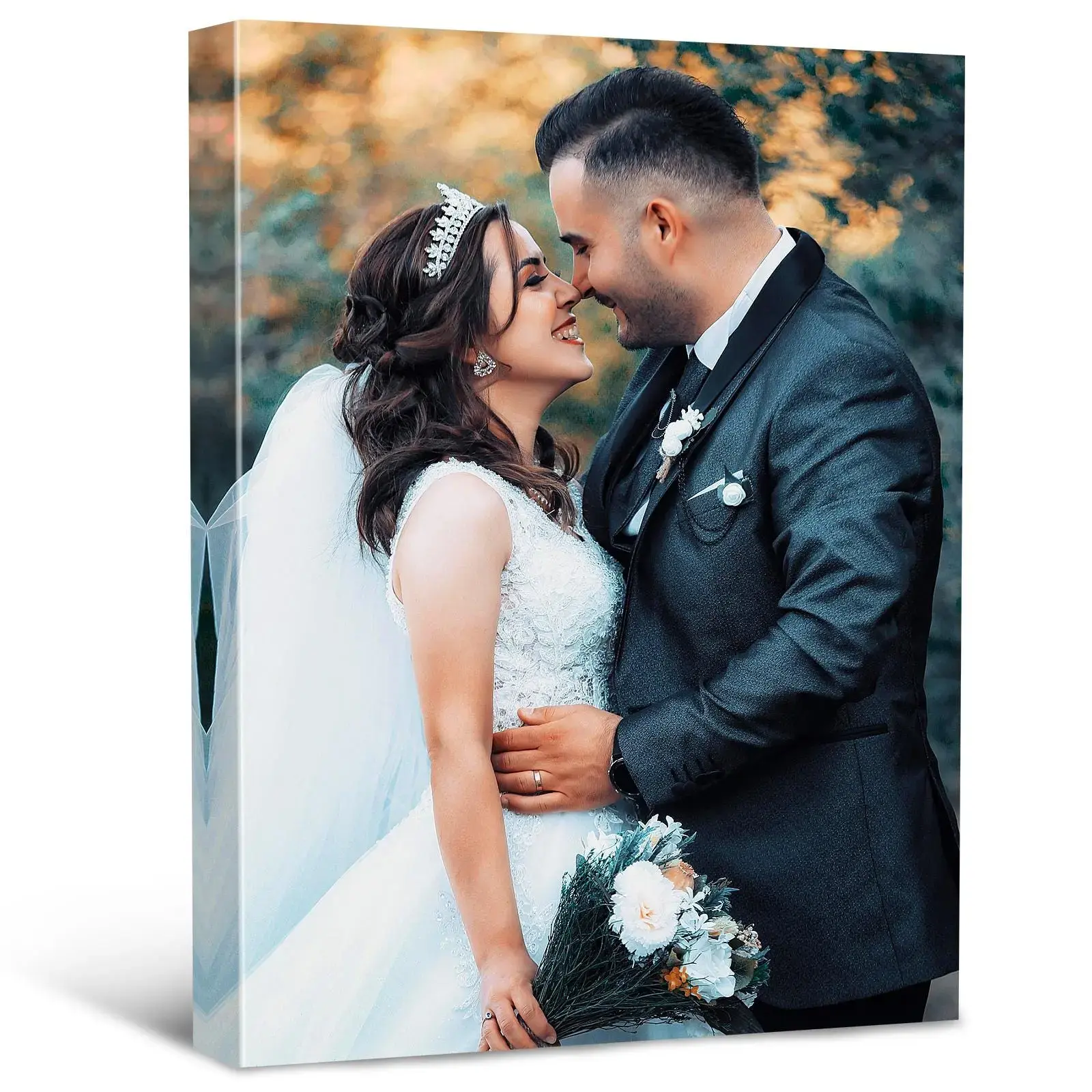 Custom Pine Frame Framed Photo Hanging Art, Personalized Photo-to-Print Couples Gift Memory Decor for Bedroom Home Souvenir, Hanging Wall Art, Wall Decor