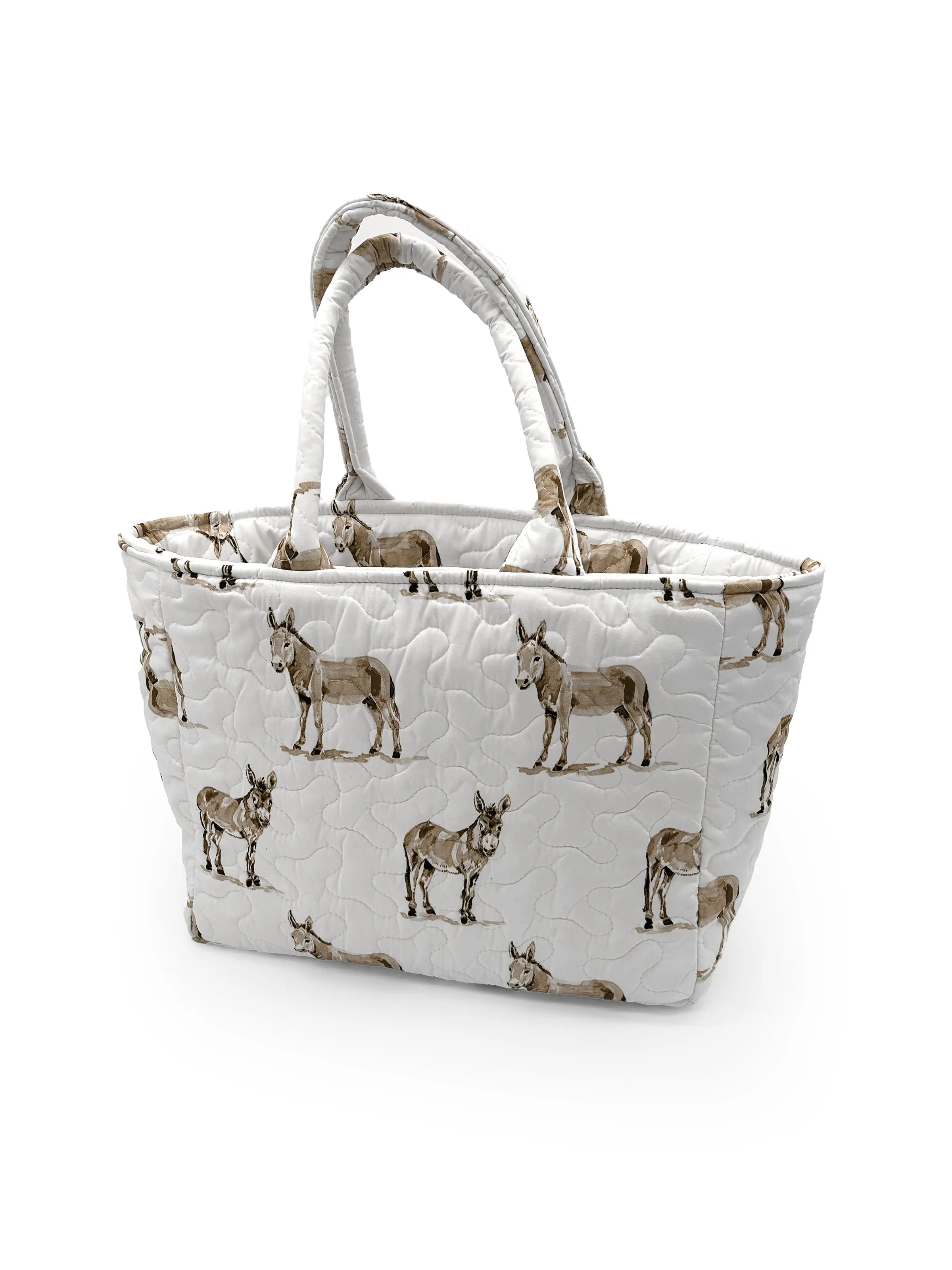 Donkey Icon Brown Quilted Handbag