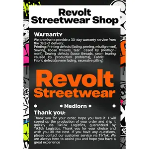 Thank you for your order.We hope you love it!Our T-shirt and Hoodie Online After-sales card