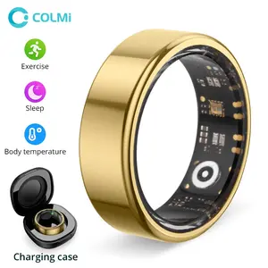 COLMI R02 Smart Ring, Sleep & Blood Oxygen Monitor, Waterproof 5ATM Compatible with Android & iOS, No APP Subscription Needed