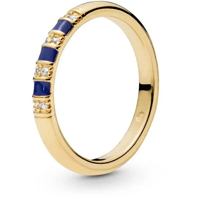 PANDORA Exotic Stones & Stripes Ring - Pandora Shine 168052CZ, Enamel, Striped