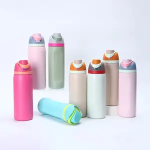 Stainless Steel Insulated Water Bottle with Portable Double Lid, Insulated Tumbler for Outdoor Sports, Hiking