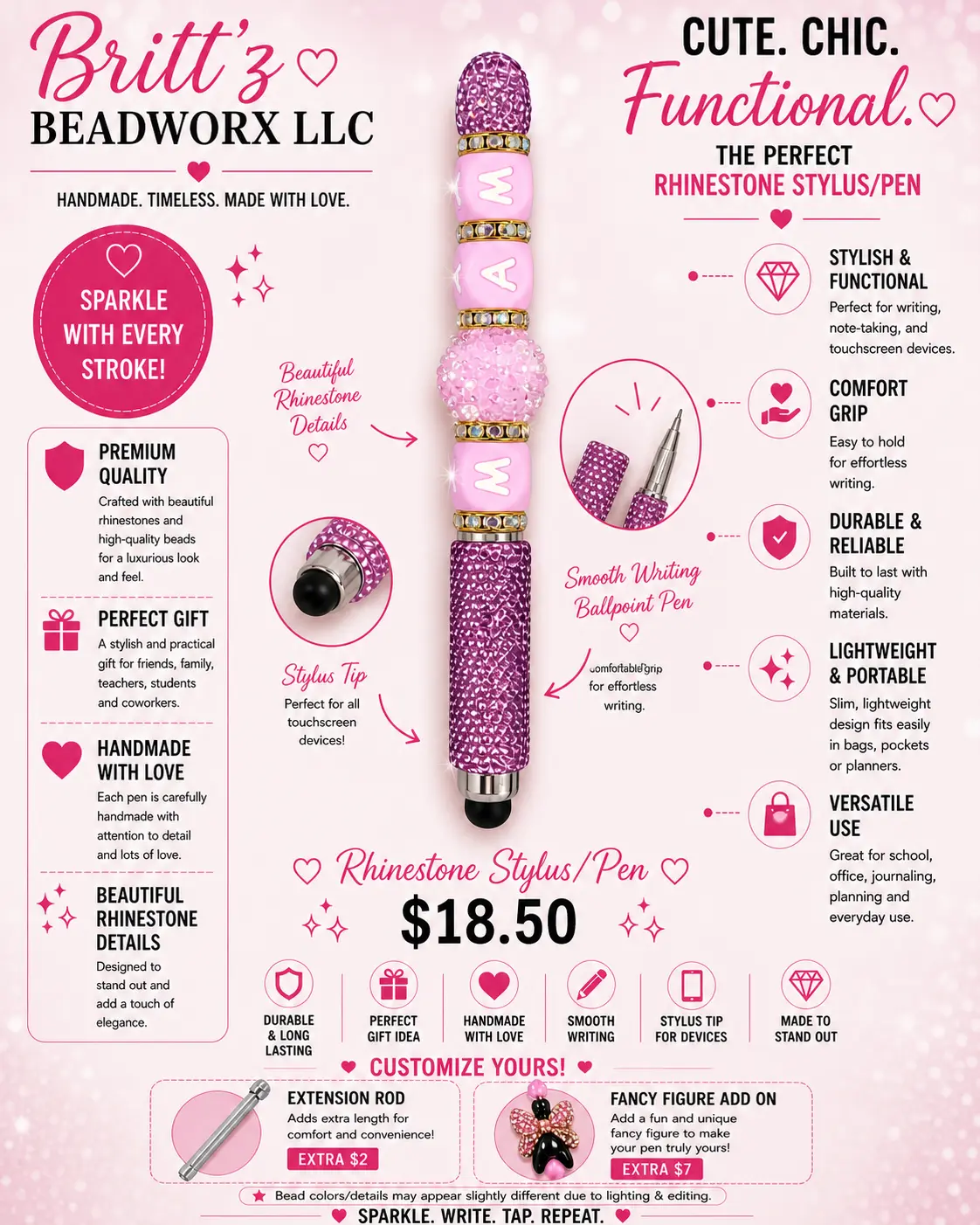 Custom Rhinestone Stylus