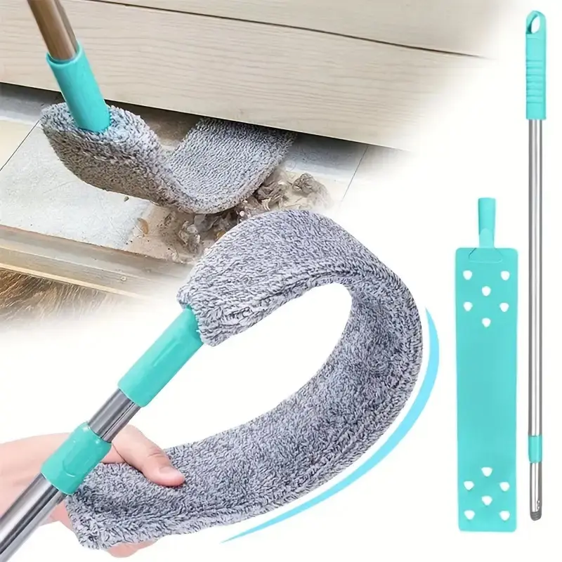 1mop set Telescopic Household Dust Mop, Wet & Dry Dual Use, Extendable Design.Perfect for Hard-to-Clean Home Gaps, Ideal for Cleaning Ceilings, Sofas, Under Beds, Refrigerators and Wardrobe Crevices.