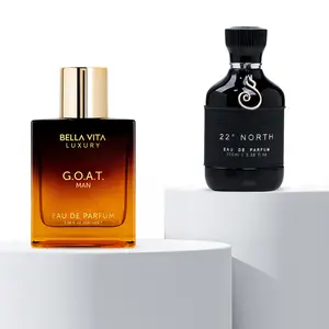 The Old Money Duo by BellaVita Luxury | Perfume Combo Gift Set for Men | 22 Degree North & G.O.A.T Man 100 ml Each | Long Lasting Eau De Parfum | Fresh, Woody & Masculine Fragrance Duo