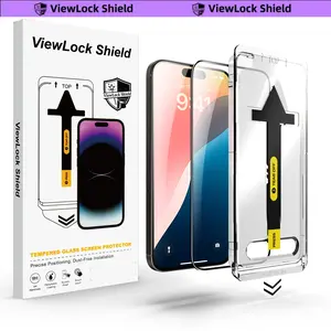 ViewLock Shield 1-Pack Screen Protector for iPhone Scratch-Resistant Ultra-Smooth Touch Privacy Protection Circular Polarized Eye Protection Easy Installation Cellphone Tempered