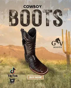 Botas cocodrilo cafe oscuro