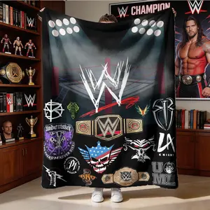 High-Weight Flannel, Soft and Cozy, Warm and Durable, Perfect Gift for Wwe Fans, Home Decor, Holiday Present, Decorative Giftable Blankets