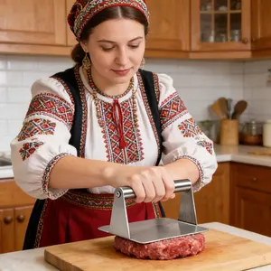 Stainless Steel Square Pressing Tool, Burger Meat Mold, Steak Press, Handmade Pancake Press, Iron Plate Grill Sushi Press