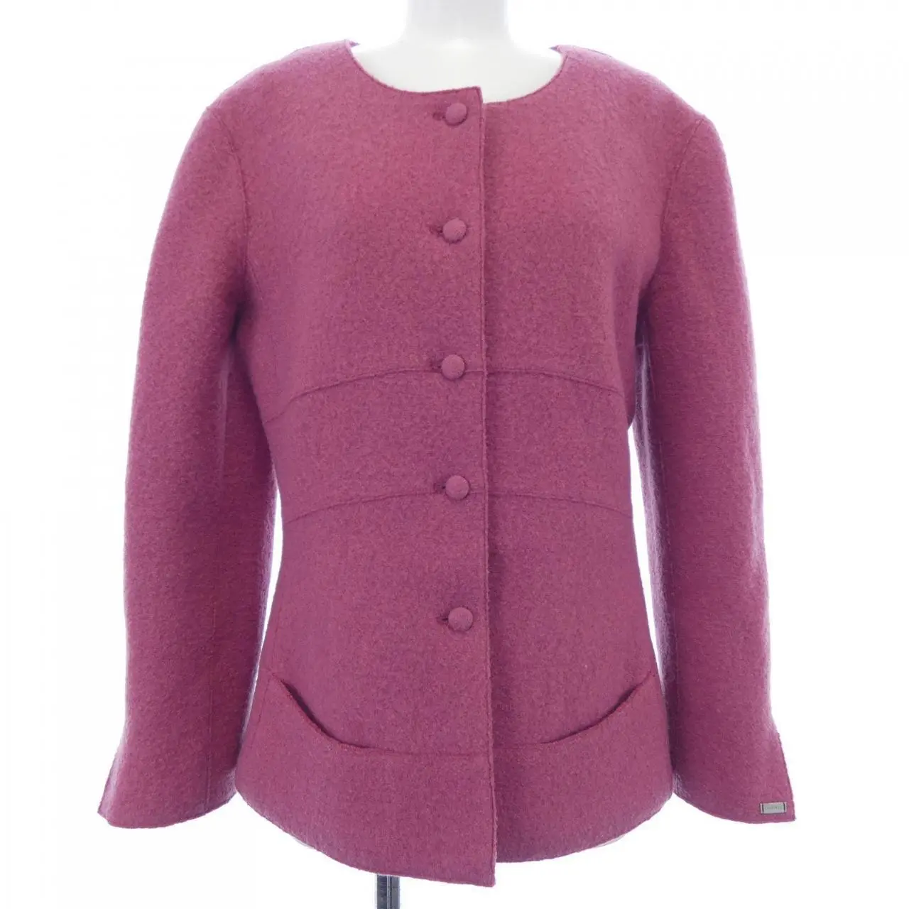 Pre-owned CHANEL Cotton Small Leather Goods Collarless Jacket