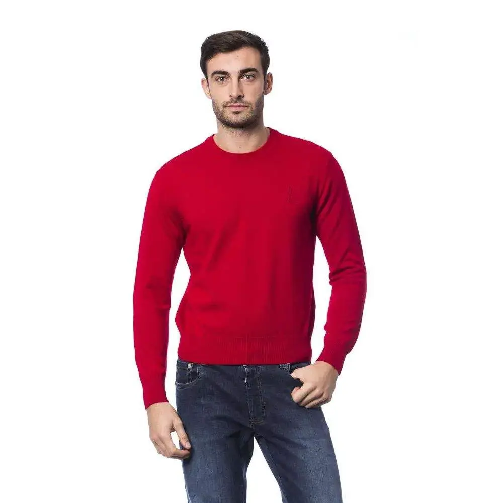 Billionaire Italian Couture Red Merino Wool Sweater