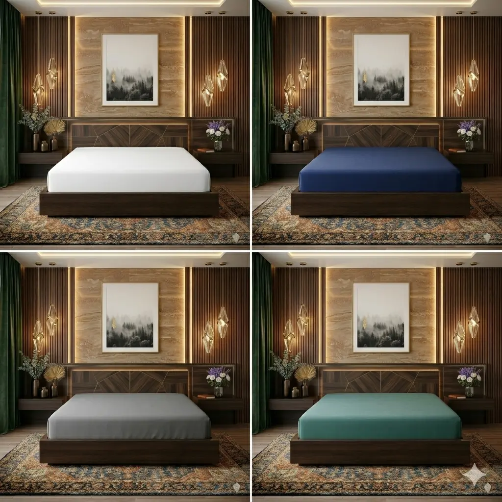 Fitted Sheet 25cm Deep Pocket Microfiber Bed Sheet Soft Breathable Elastic All Around Mattress Cover Wrinkle Resistant Non Slip Hotel Quality Bedding Single Double Queen King Size