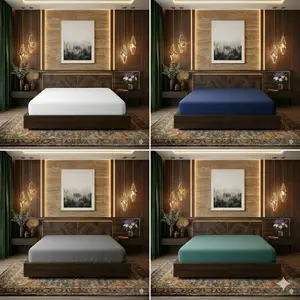 Fitted Sheet 25cm Deep Pocket Microfiber Bed Sheet Soft Breathable Elastic All Around Mattress Cover Wrinkle Resistant Non Slip Hotel Quality Bedding Single Double Queen King Size