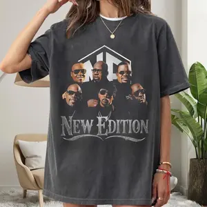 Authentic New Edition Vintage Shirt, Premium 90s R&B Band Graphic Tee, Sophisticated Retro Concert Tour Apparel, Comfort Music Gift