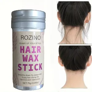 [2 BOTTLES] Rozino Hair Wax Stick 75g/2.7oz for Smooth Fly-Aways & Frizzy Hair Control along Hairline & Nape Areas