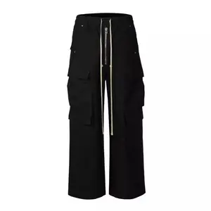 UnisexRO-StyleWide-LegCargoPants-Drawstring,BaggyStreetwear