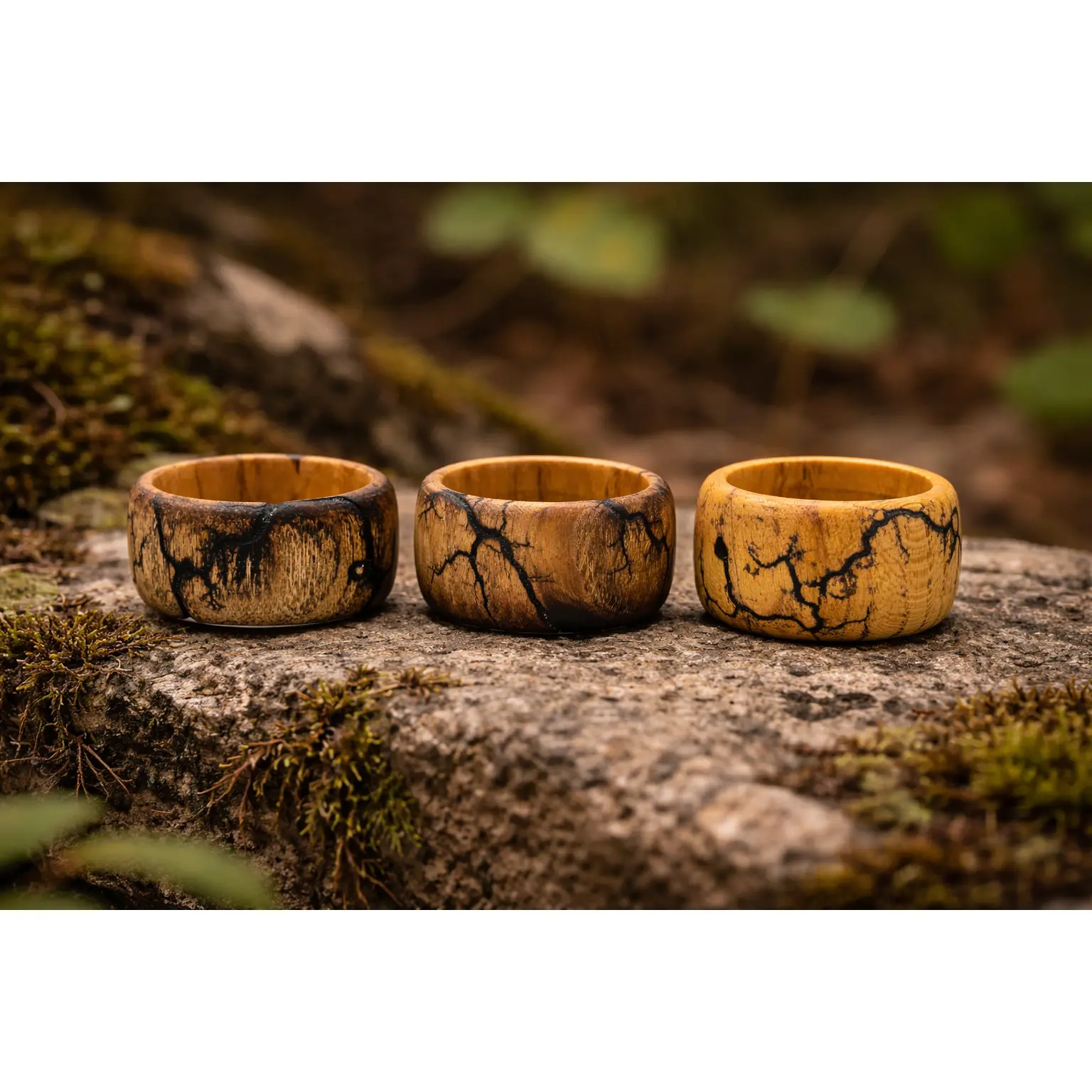Osage Orange Wood Ring – Fractal Burn Non-Metal Wedding Band