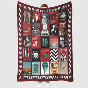 Twin Peaks 1990 Movie Fleece Blanket, Dale Cooper Laura Palmer Investigation Crime Blanket, Twin Peaks Vintage Blanket, Gift For Film Fan