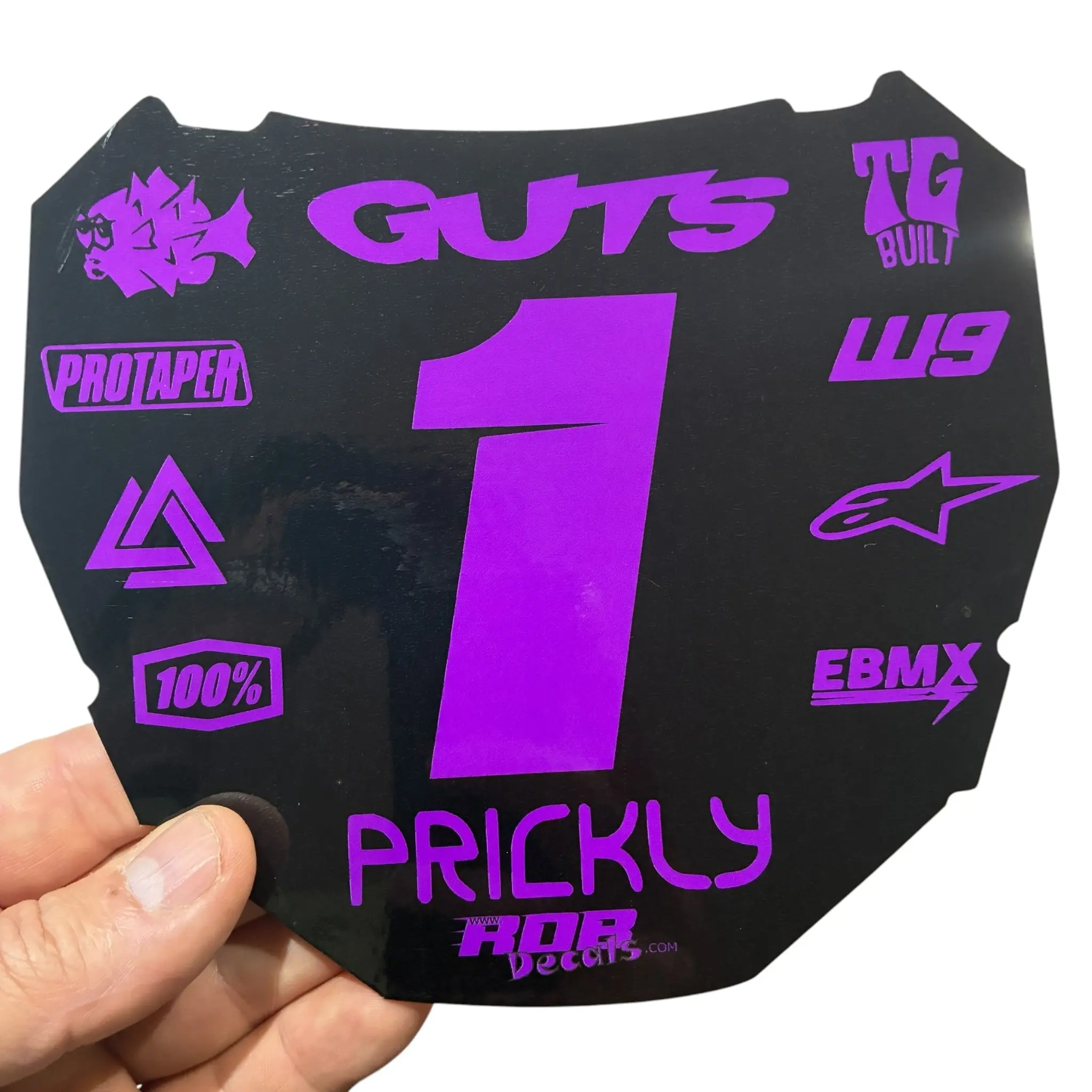 ODI Plate Decal — 11 Logo — Purple